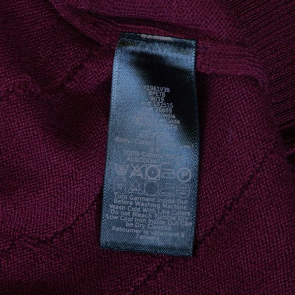 John Varvatos NWT Maroon Bristol Crack Stitch Crew Neck - Picture 5 of 5